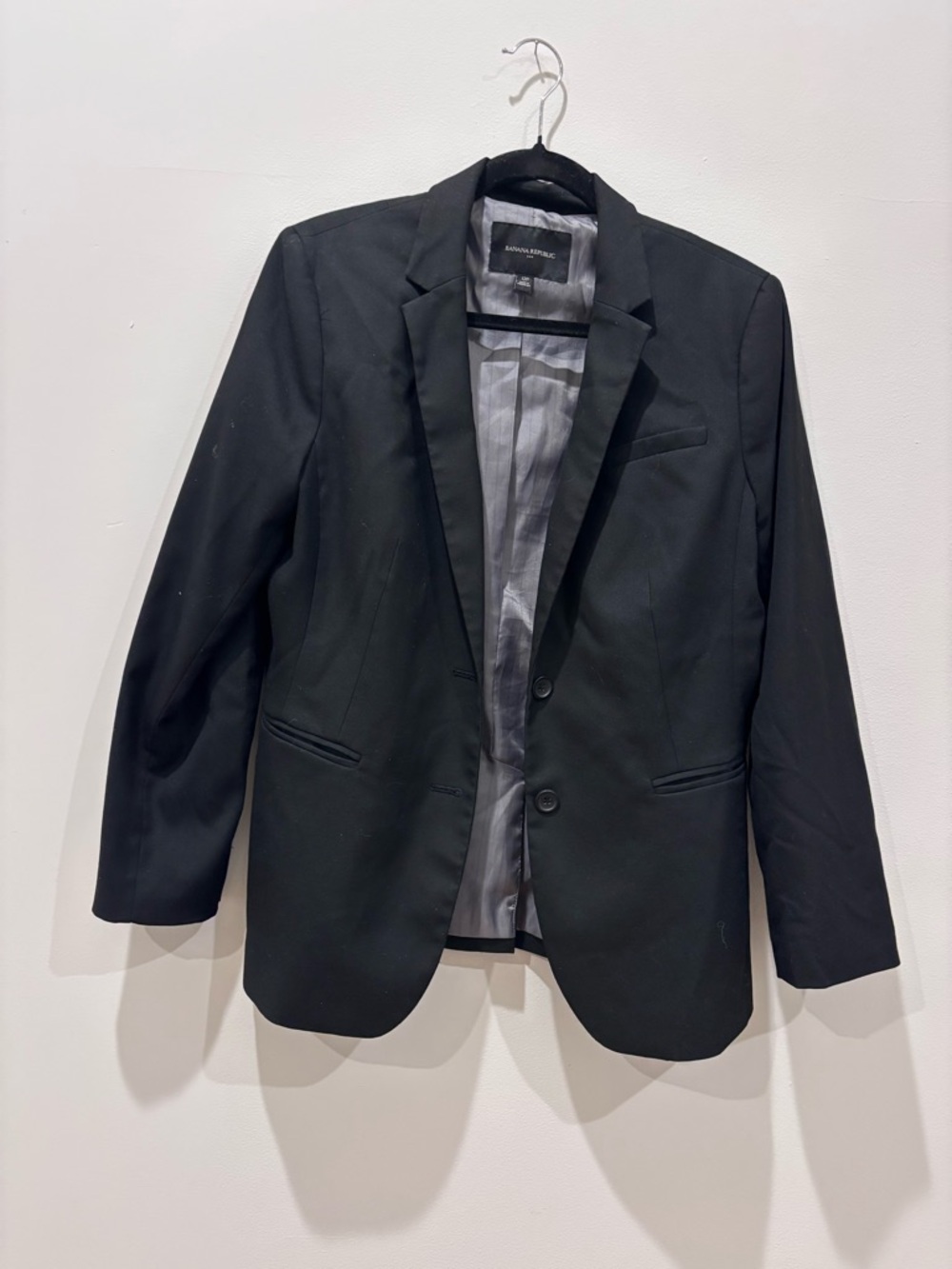 Banana Republic Black Blazer with Gray Lining
